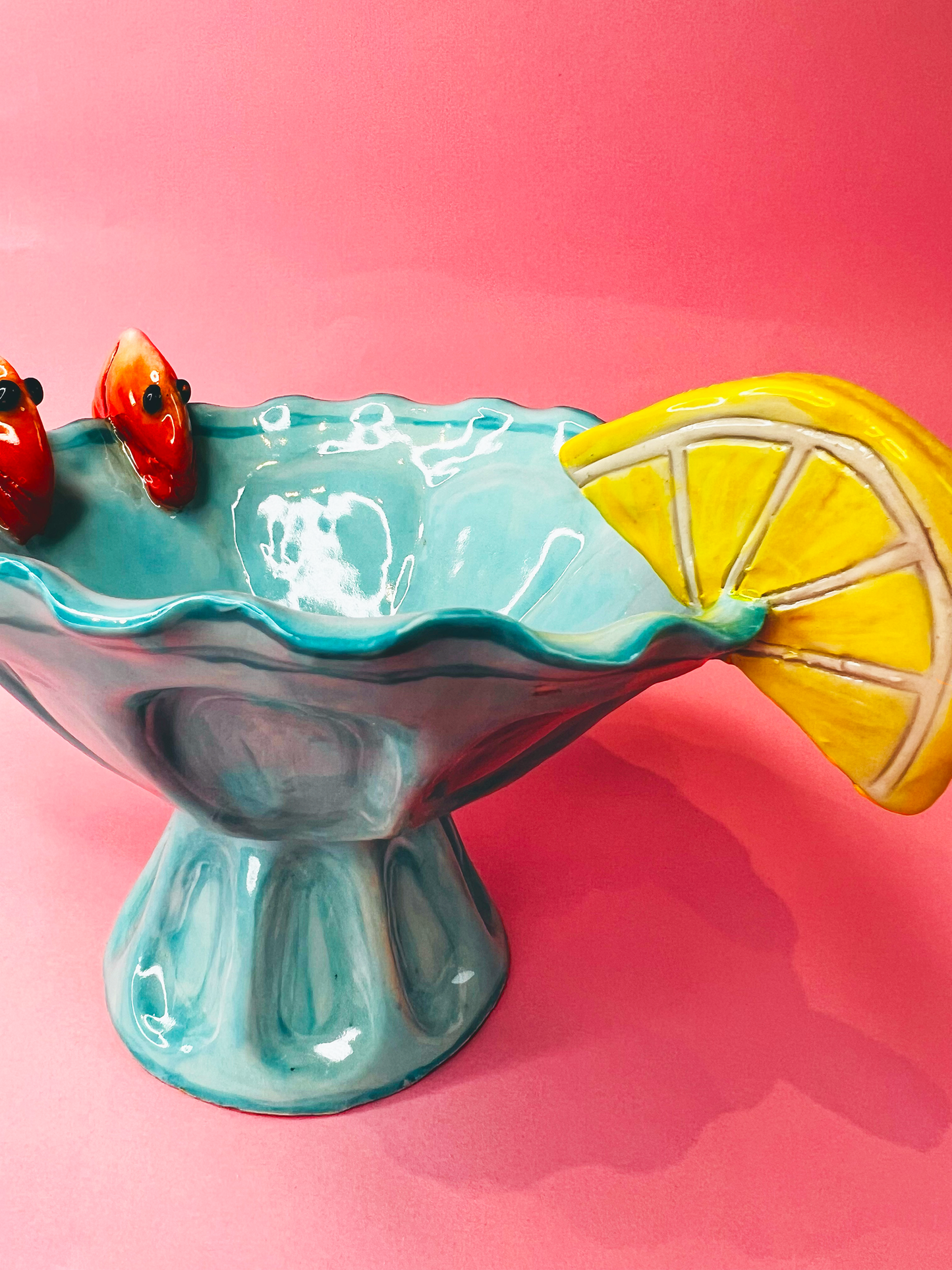 Turquoise Prawn Cocktail Bowl