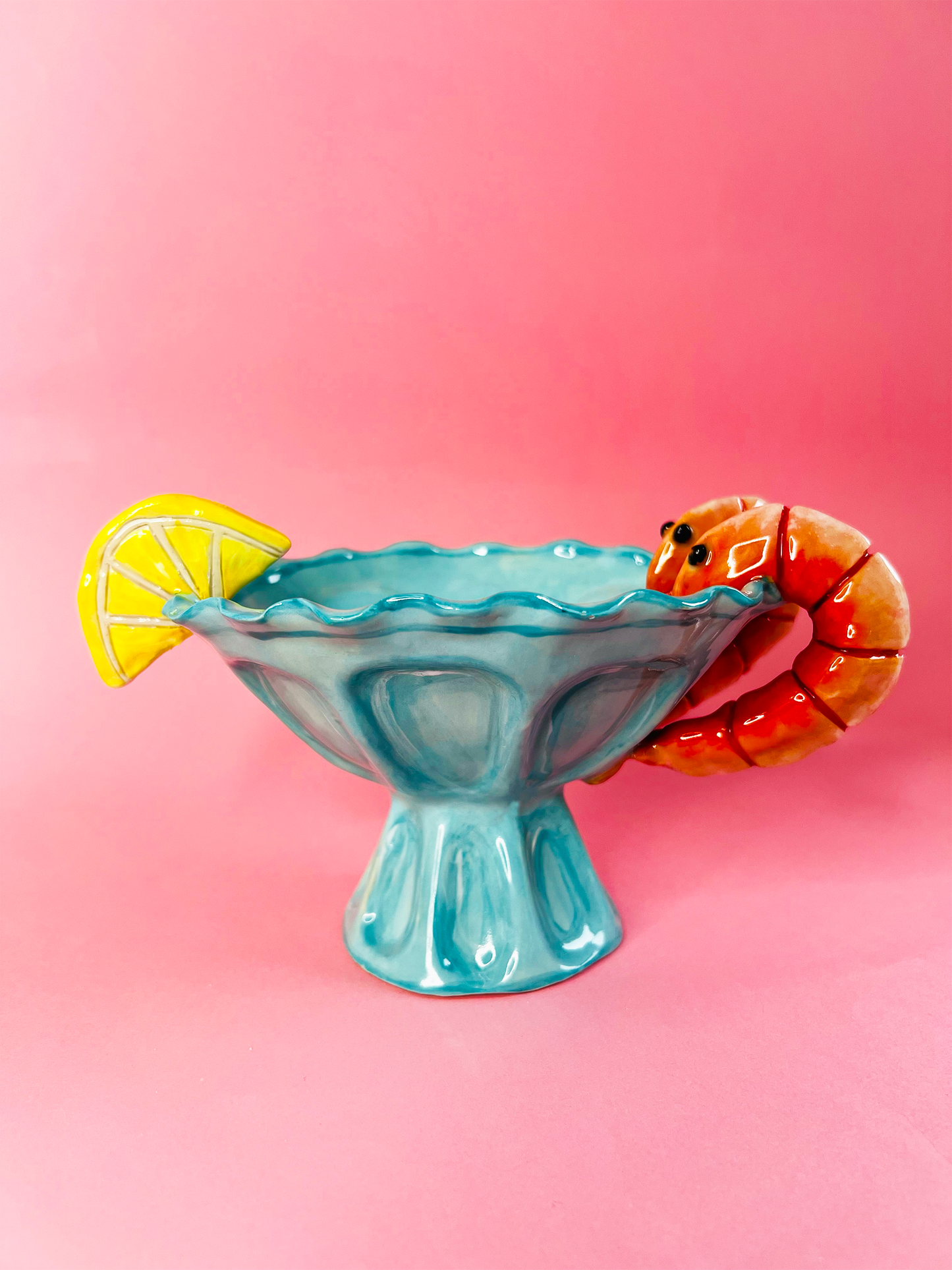 Turquoise Prawn Cocktail Bowl