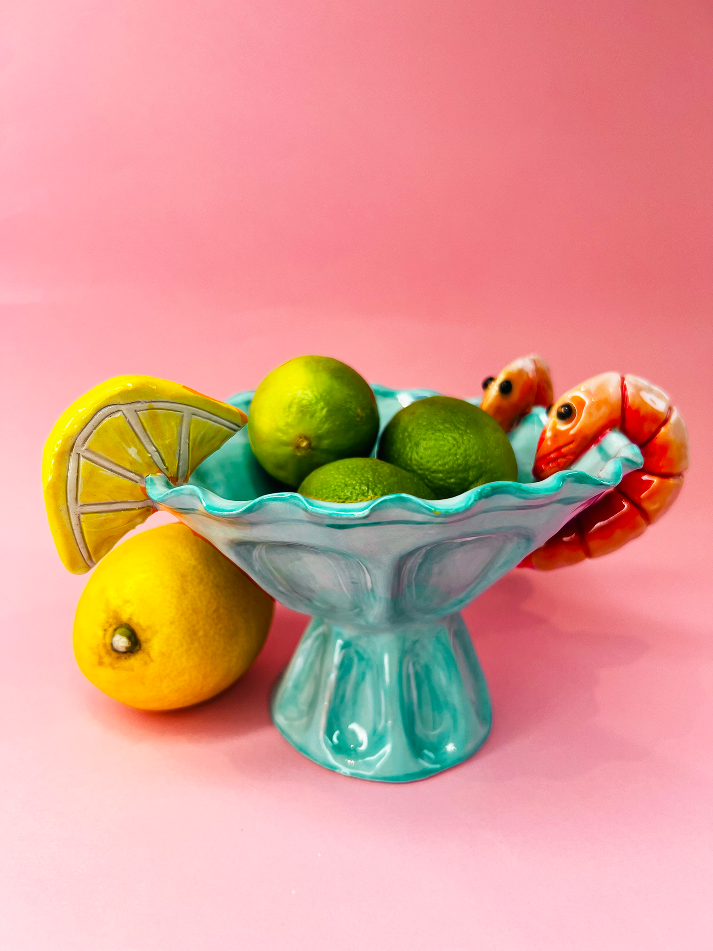 Turquoise Prawn Cocktail Bowl